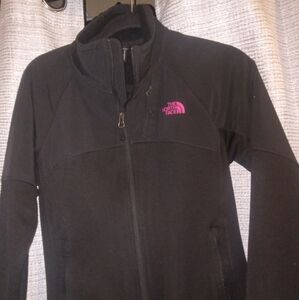 Women's black Northface jacket,  size Medium,  pink breast cancer tribute